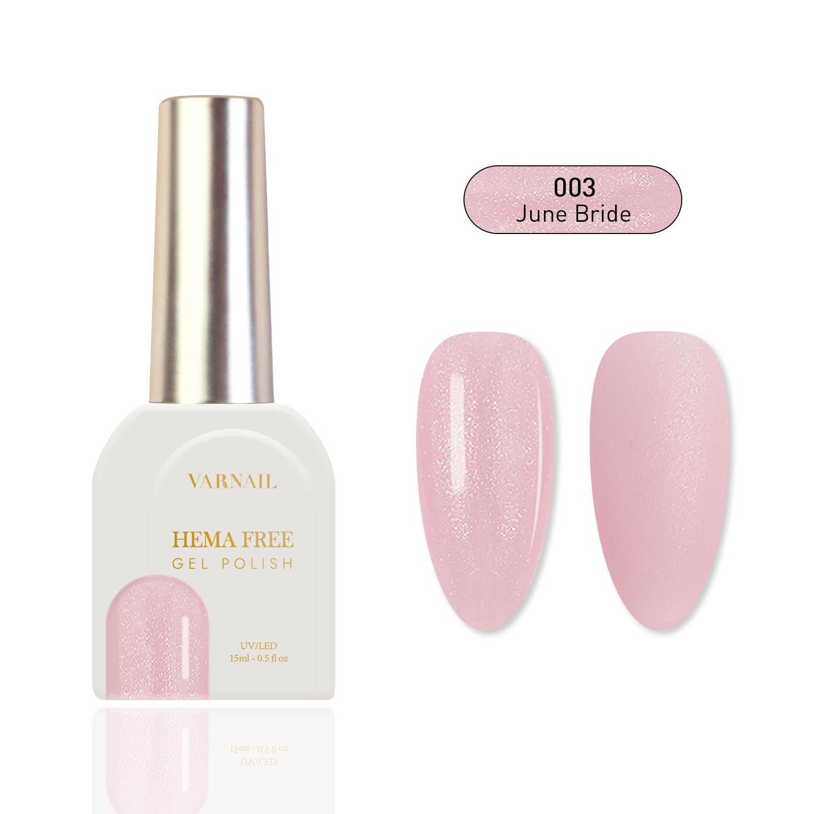 Hema-Free Glitter Gel Polish - 003 June Bride