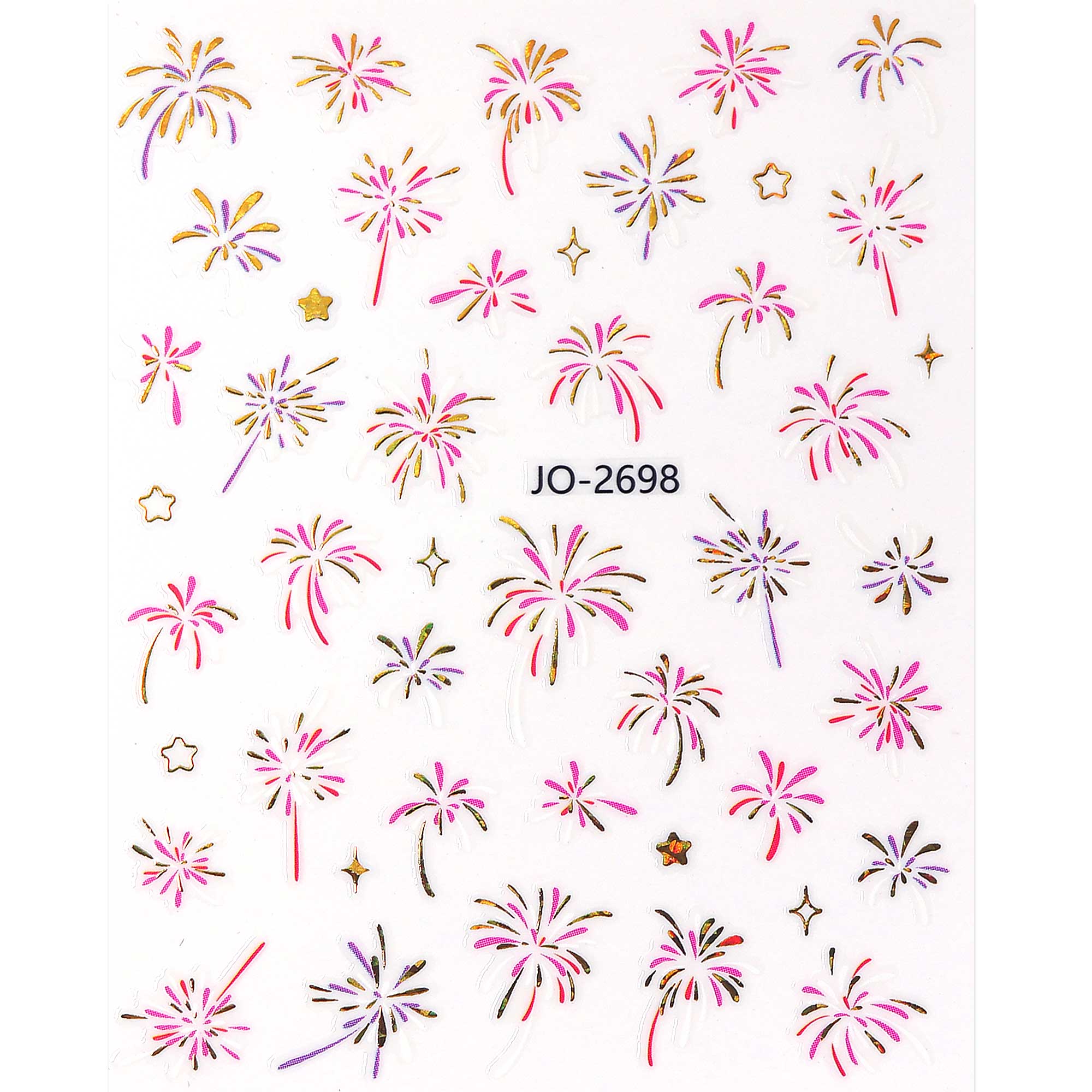 Nail Sticker - Colorful Fireworks