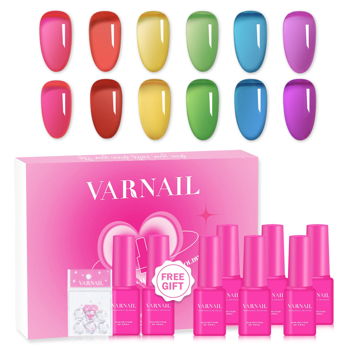 [US ONLY] MINI Color Jelly Gel Polish Set - S11 Rainbow Candy