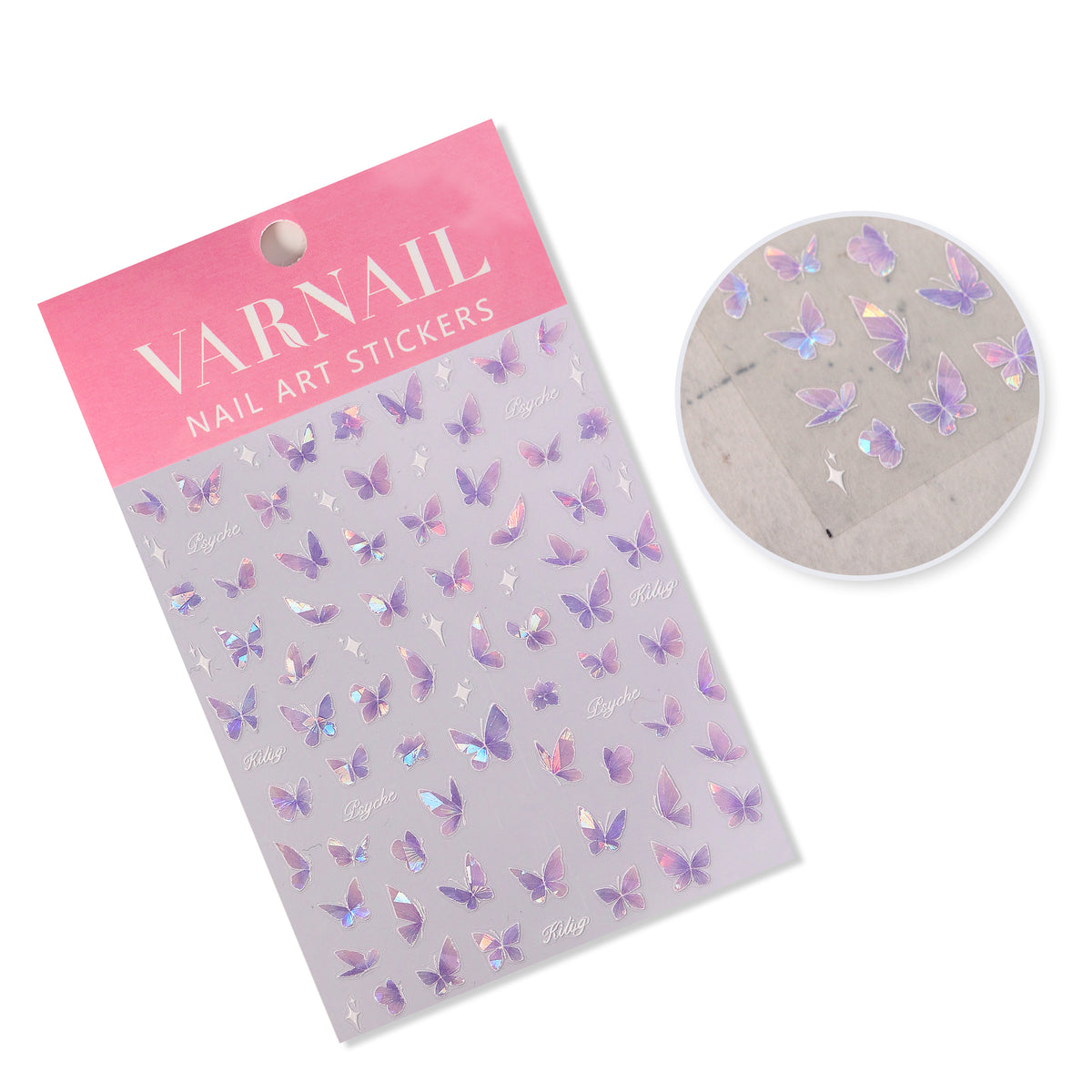 Shell Nail Sticker - Lilac Butterfly Shadow