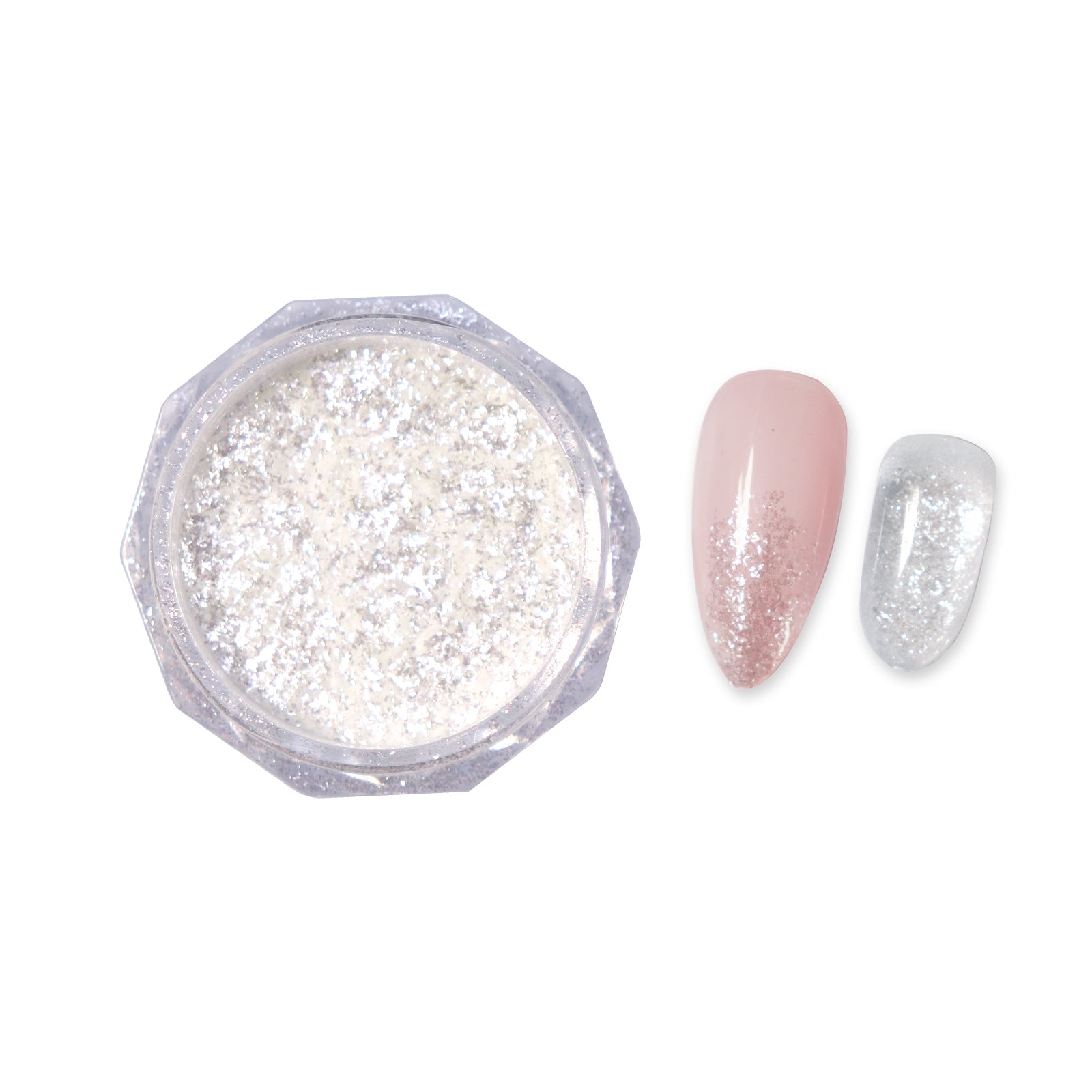 Silver Glitter Nail Art Flakes