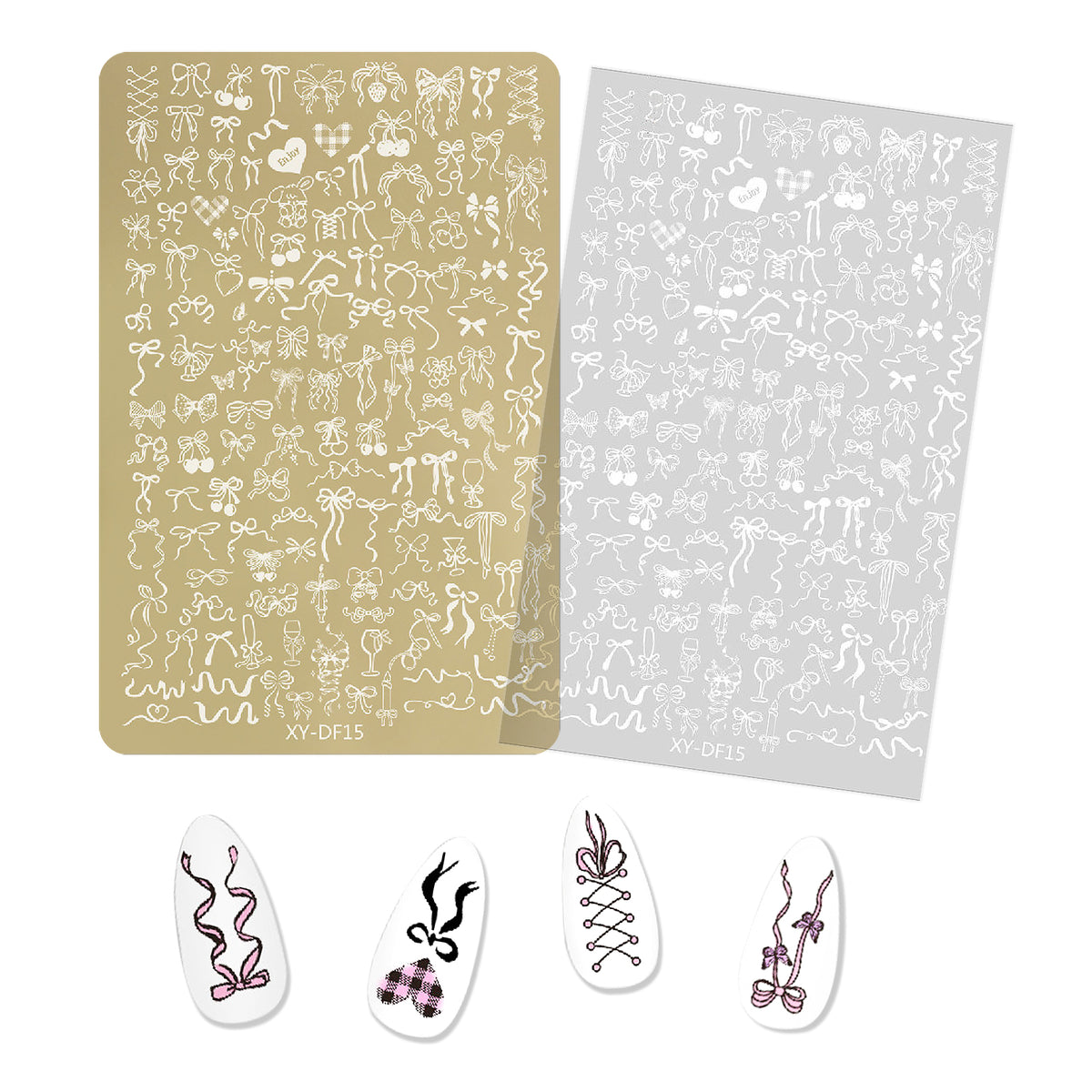 Nail Stamping Plates - Ribbon Bowknot