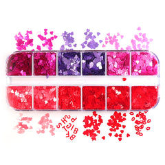 Heart Nail Glitters - Valentine