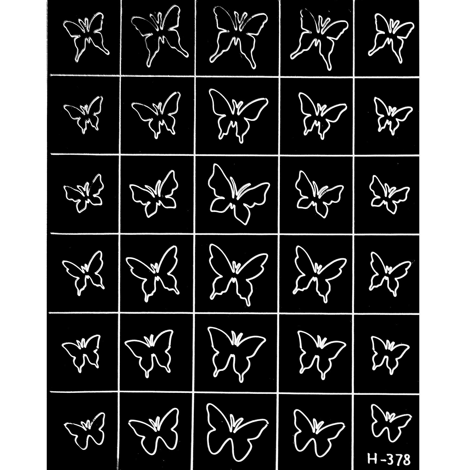 Nail Stickers - Butterfly Bowknot Hollow Stencil
