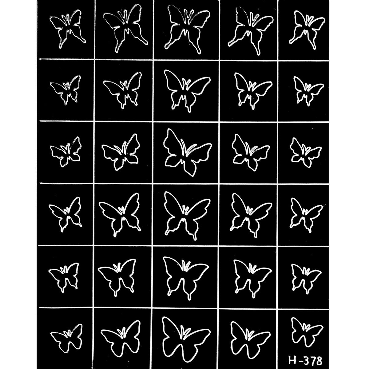 Nail Stickers - Butterfly Bowknot Hollow Stencil