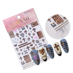 Chrome Nail Sticker - Leopard Print