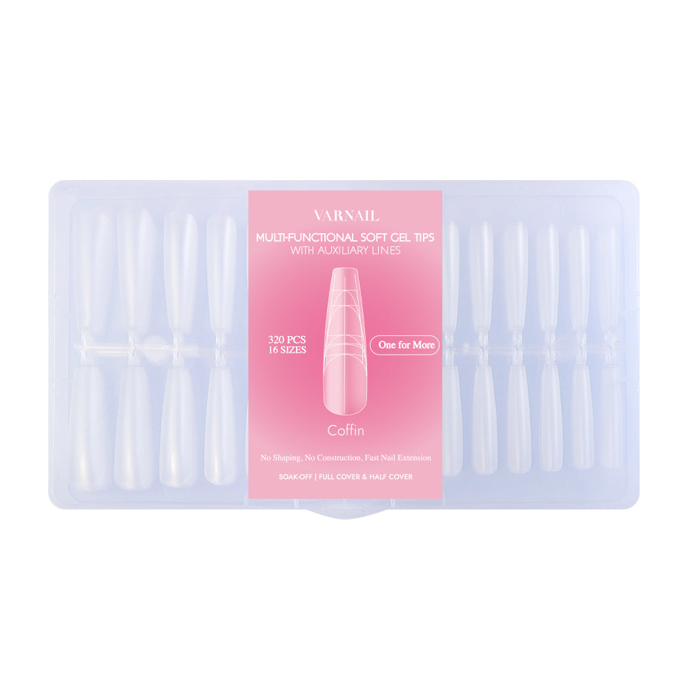 Multifunctional Soft Gel Nail Tips - Coffin