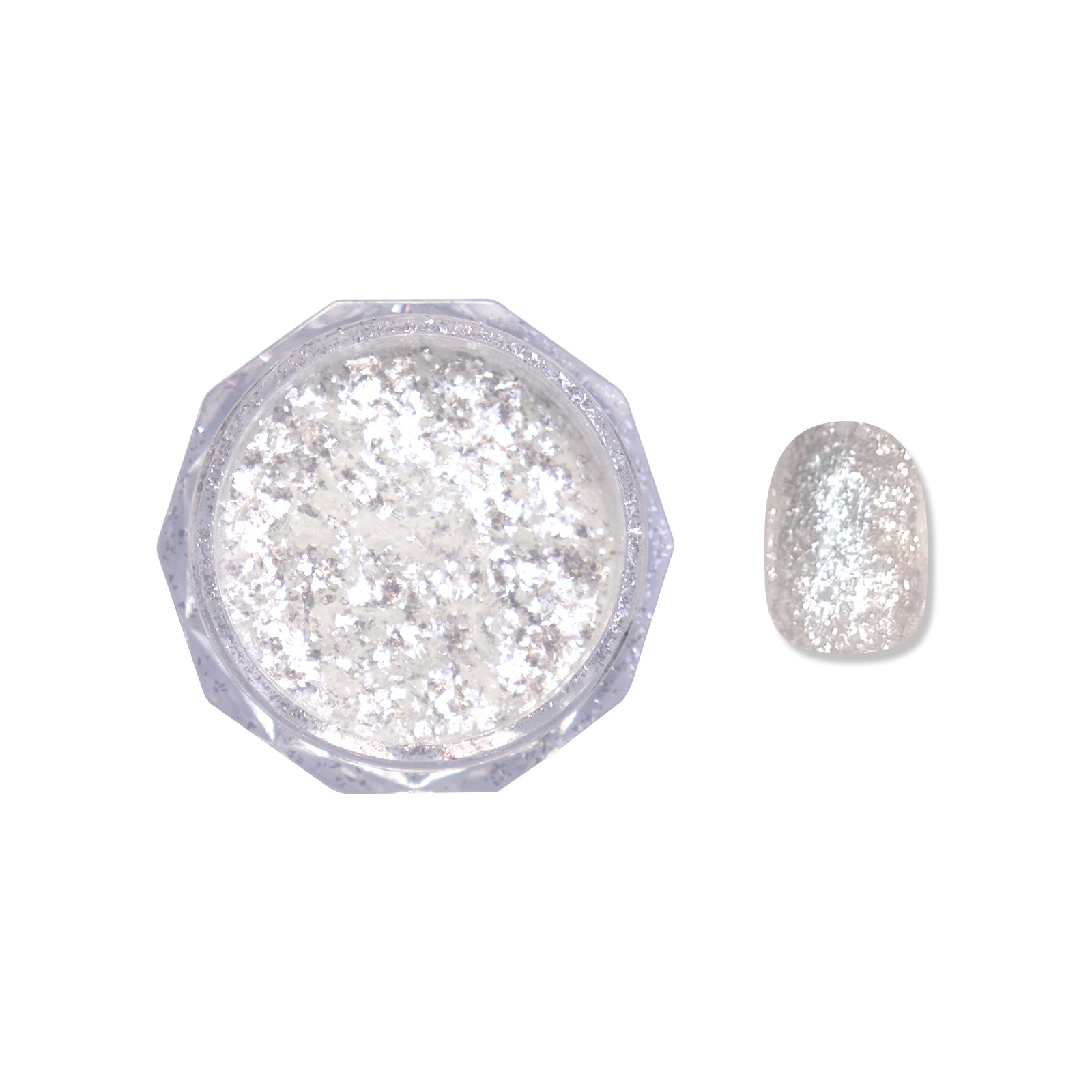 Silver Glitter Nail Art Flakes