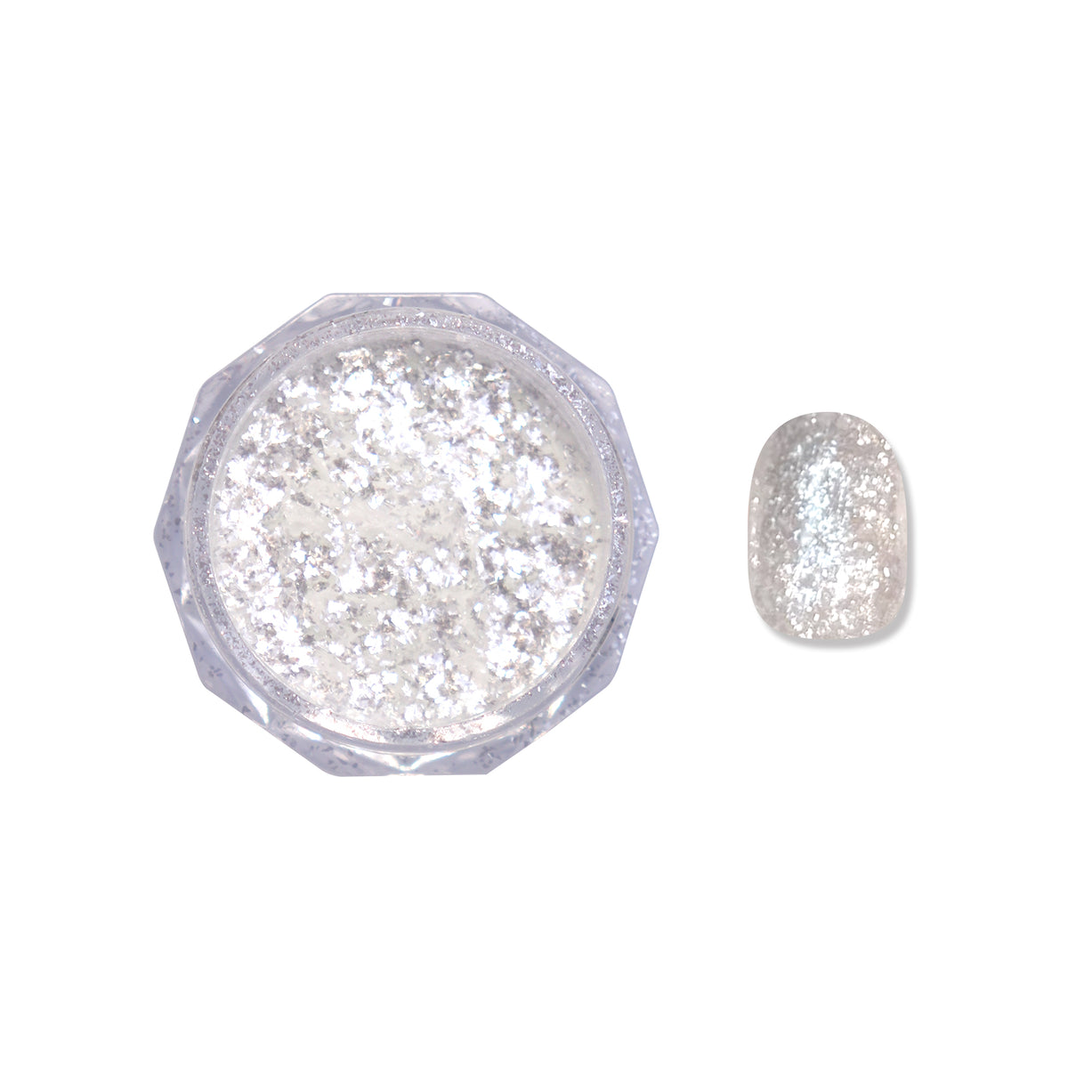 Silver Glitter Nail Art Flakes