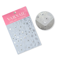 Rhinestone Nail Sticker - Spider (Silver)