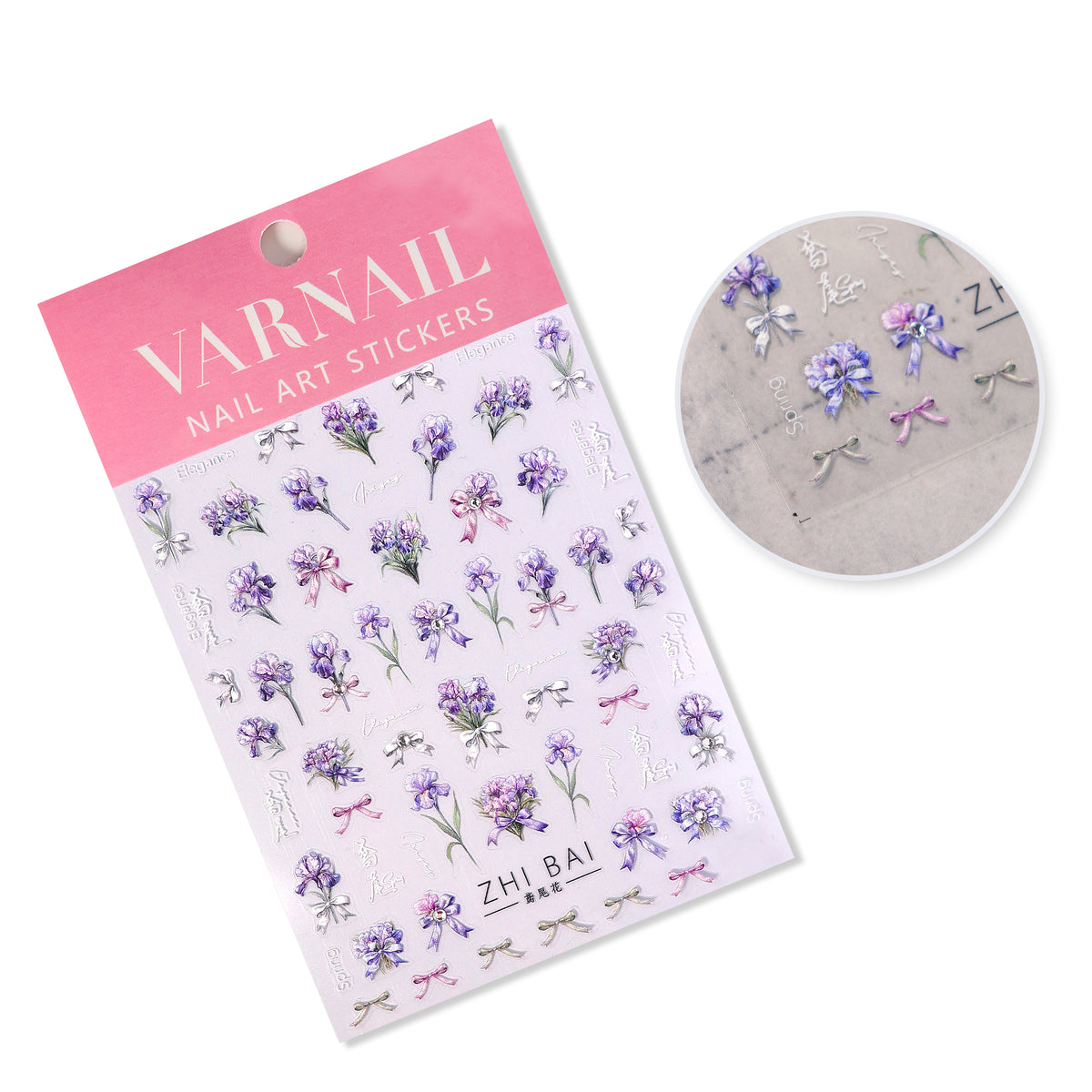 Rhinestone Nail Sticker - Iris