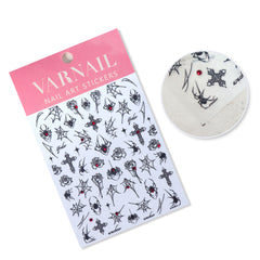 Rhinestone Nail Sticker - Spider (Black)