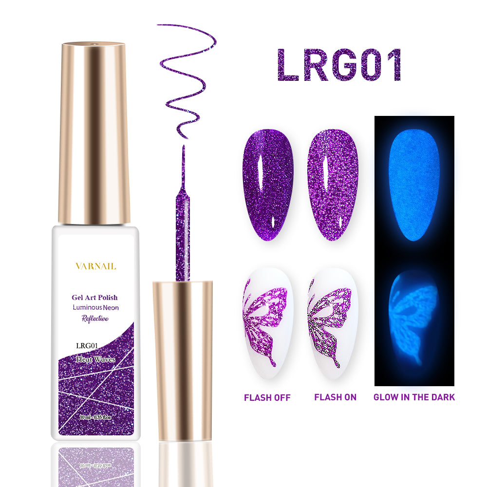 Luminous Neon Reflective Liner Gel Set