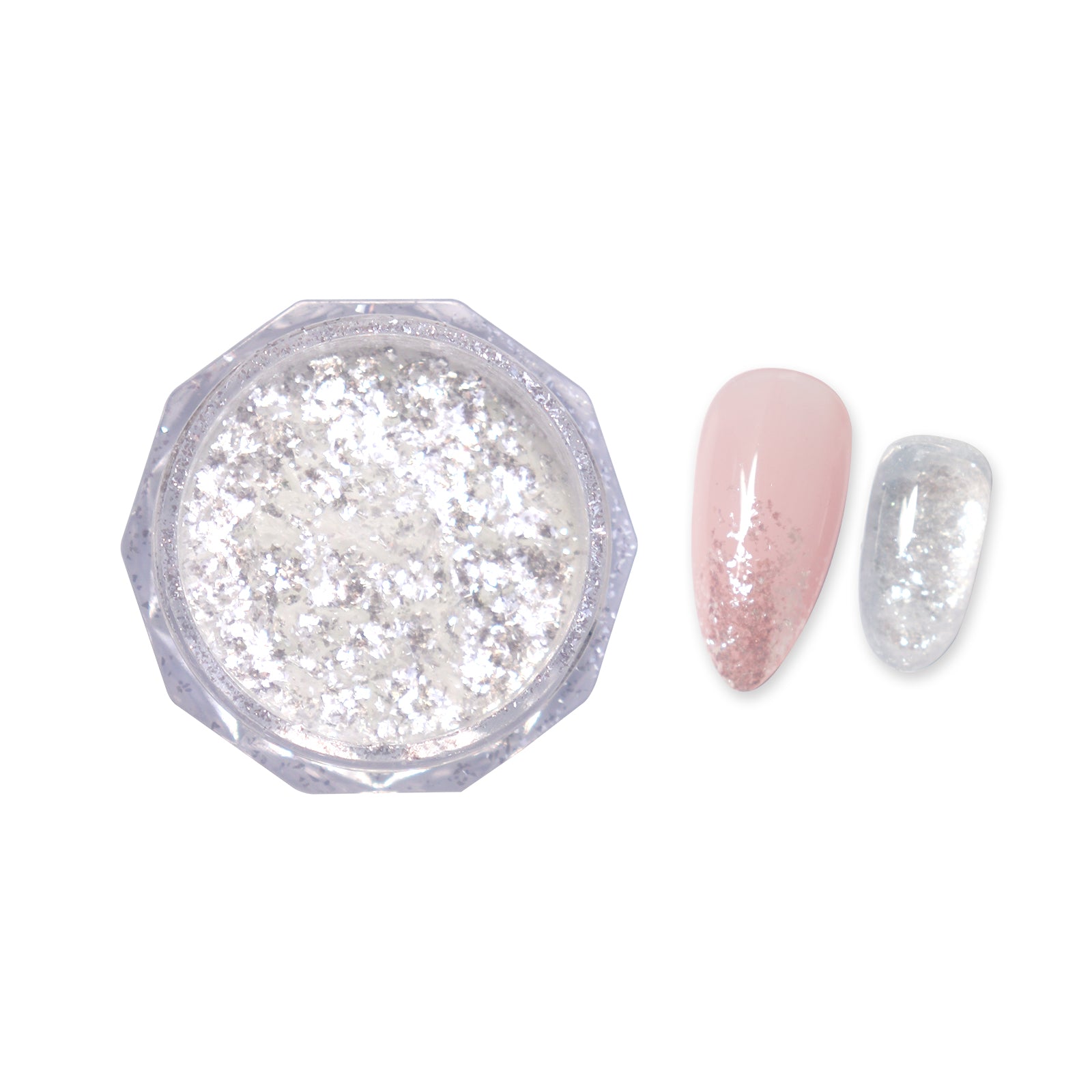 Silver Glitter Nail Art Flakes
