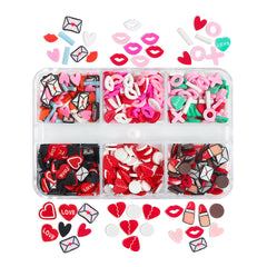 Valentine's Nail Soft Clay - 6 Grids