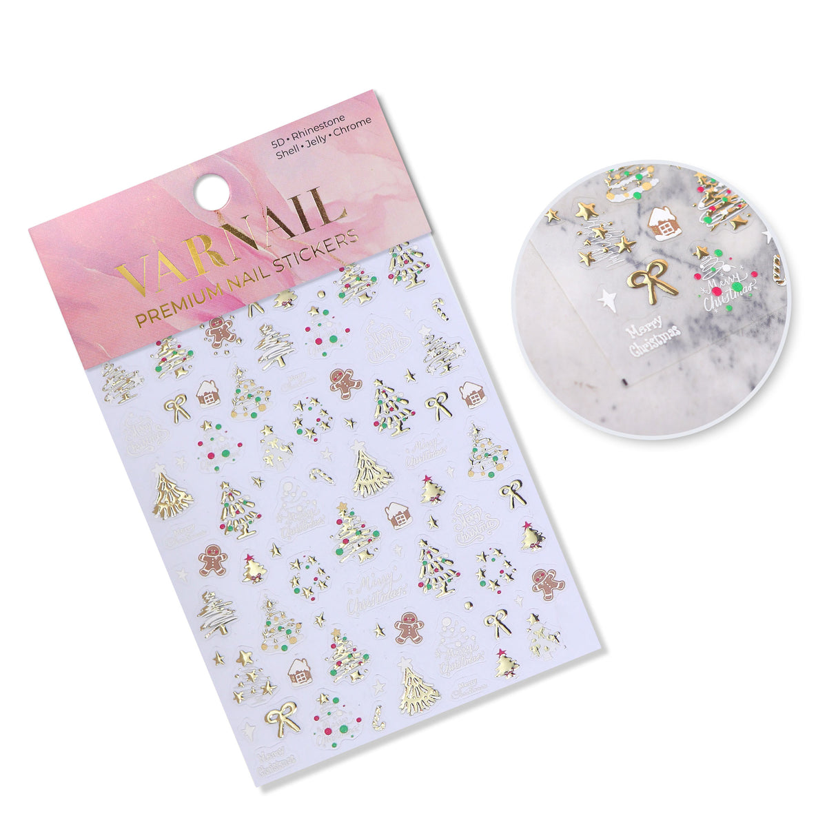 Chrome Nail Sticker - Christmas Star