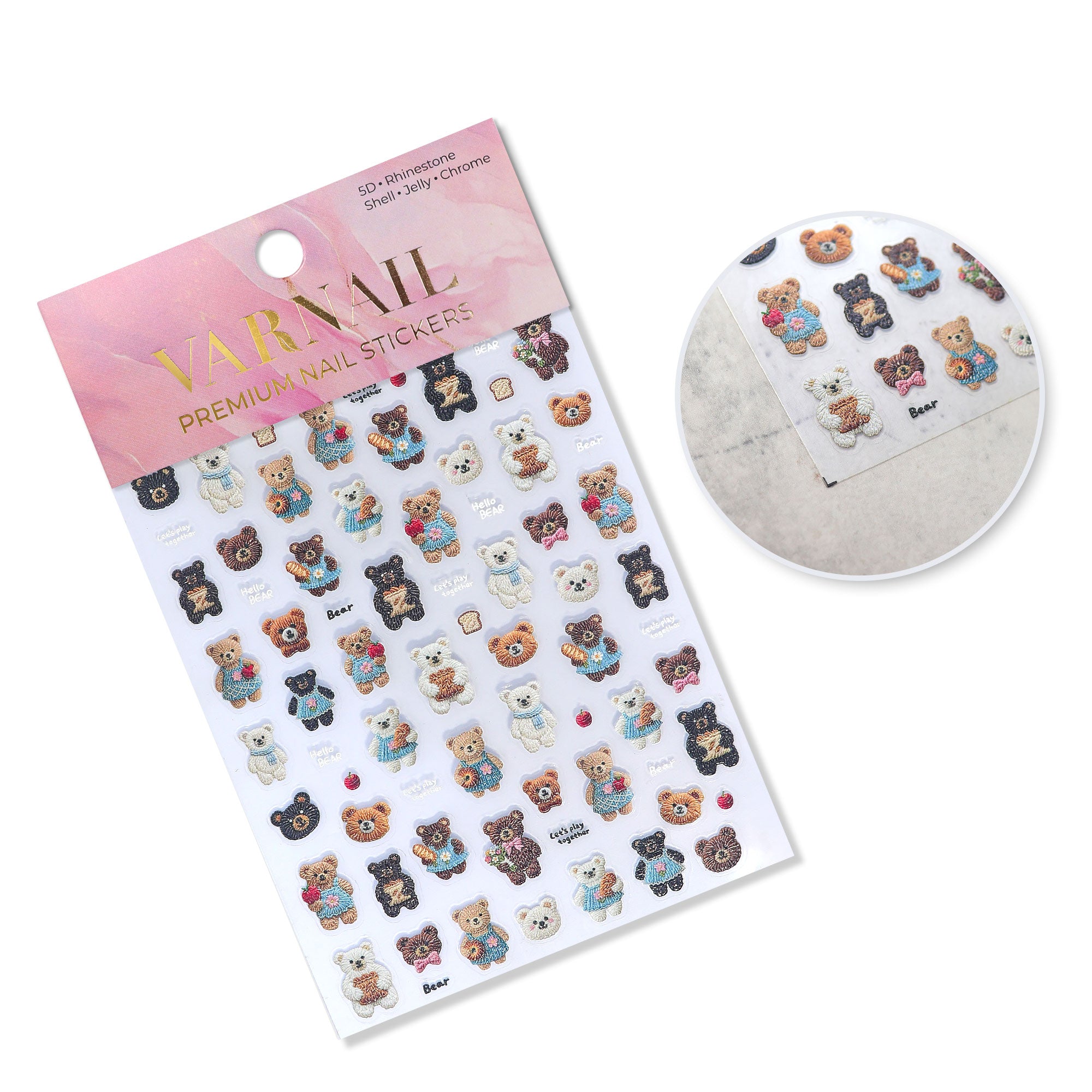 5D Nail Sticker - Cute Animal