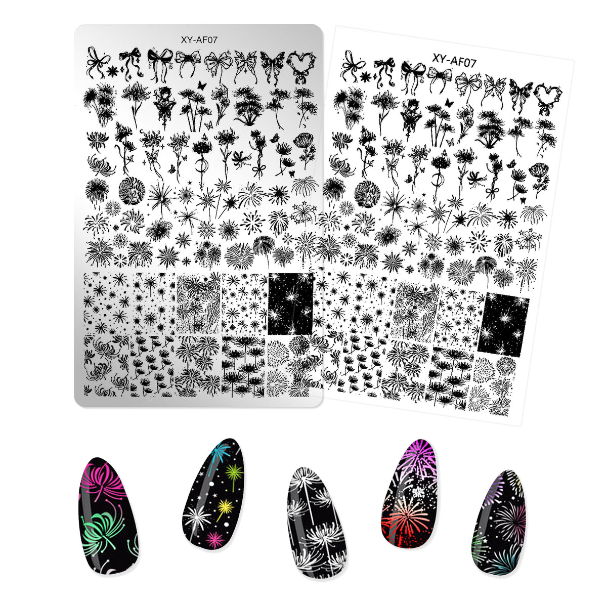 Nail Stamping Plate - Fireworks