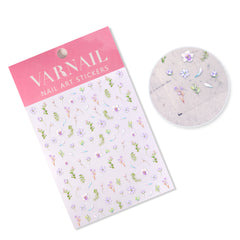 5D Nail Sticker - Purple Flower