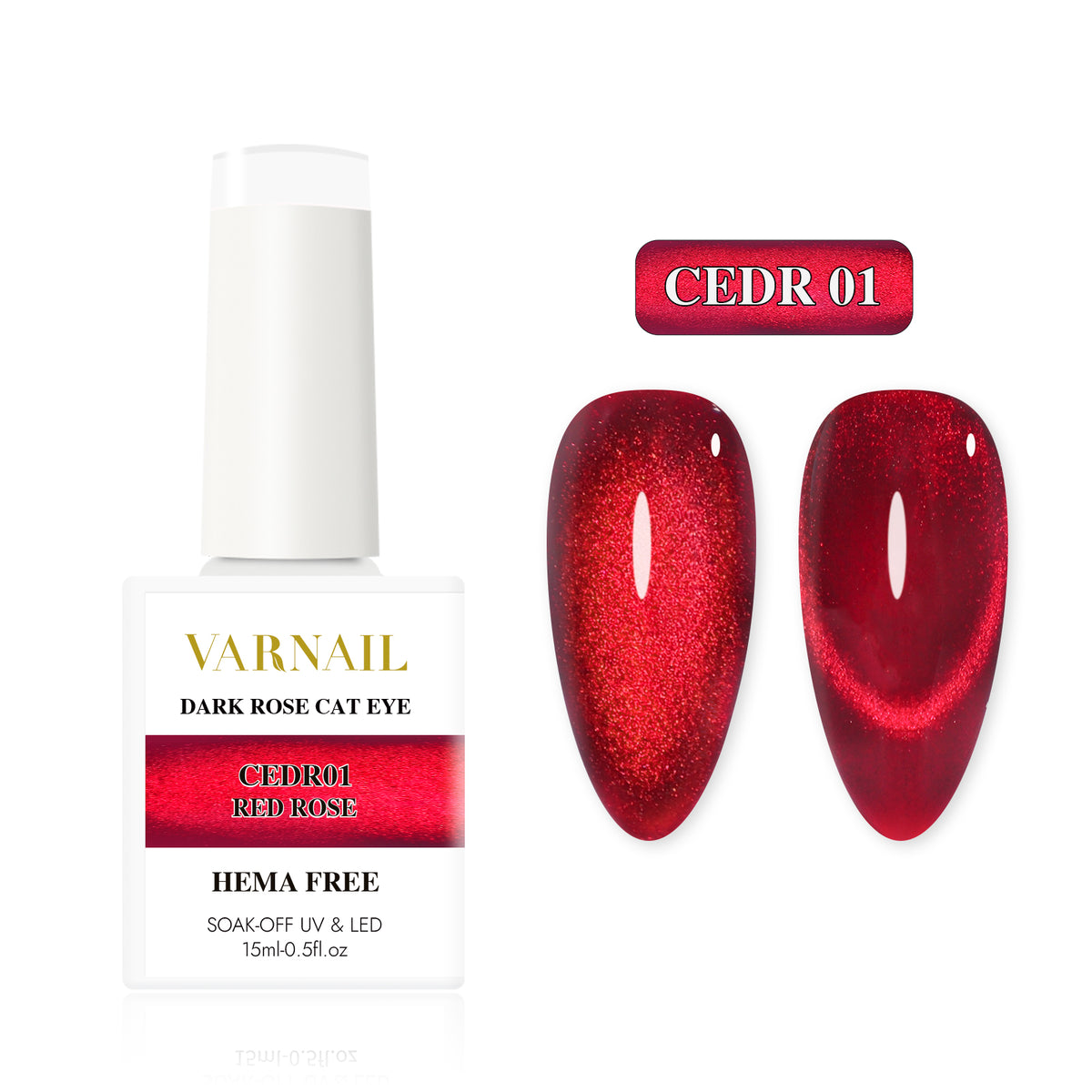 Dark Rose Cat Eye (Hema-Free) - CEDR01 Red Rose