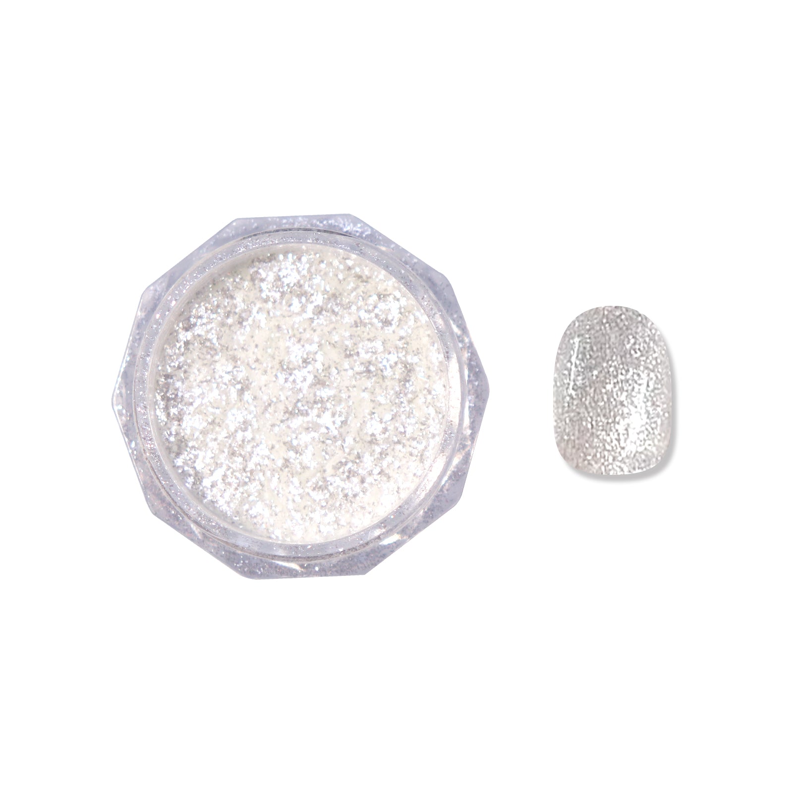 Silver Glitter Nail Art Flakes