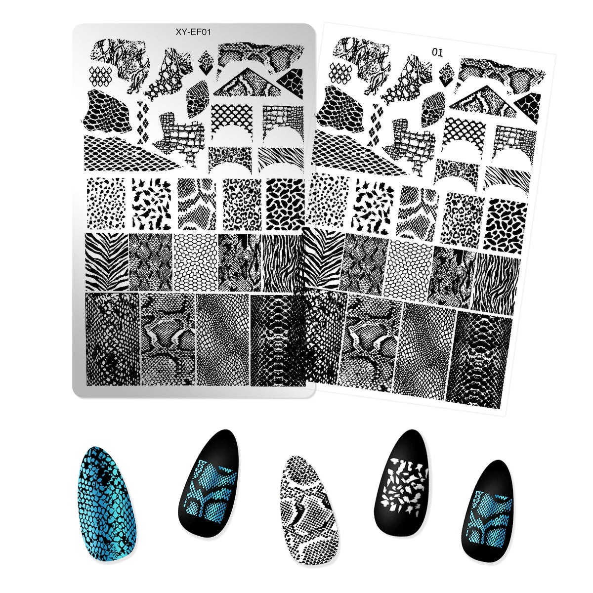Nail Stamping Plates - Snake Print