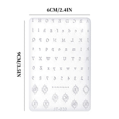 Nail Art Mold - JT020 Letters & Numbers