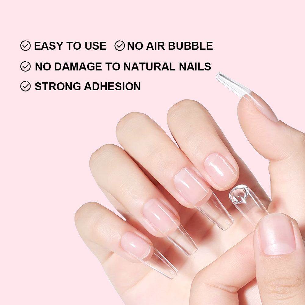 Solid Press-On Nail Tips Adhesive Glue