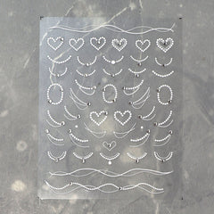 Rhinestone Nail Sticker - Pearl Love