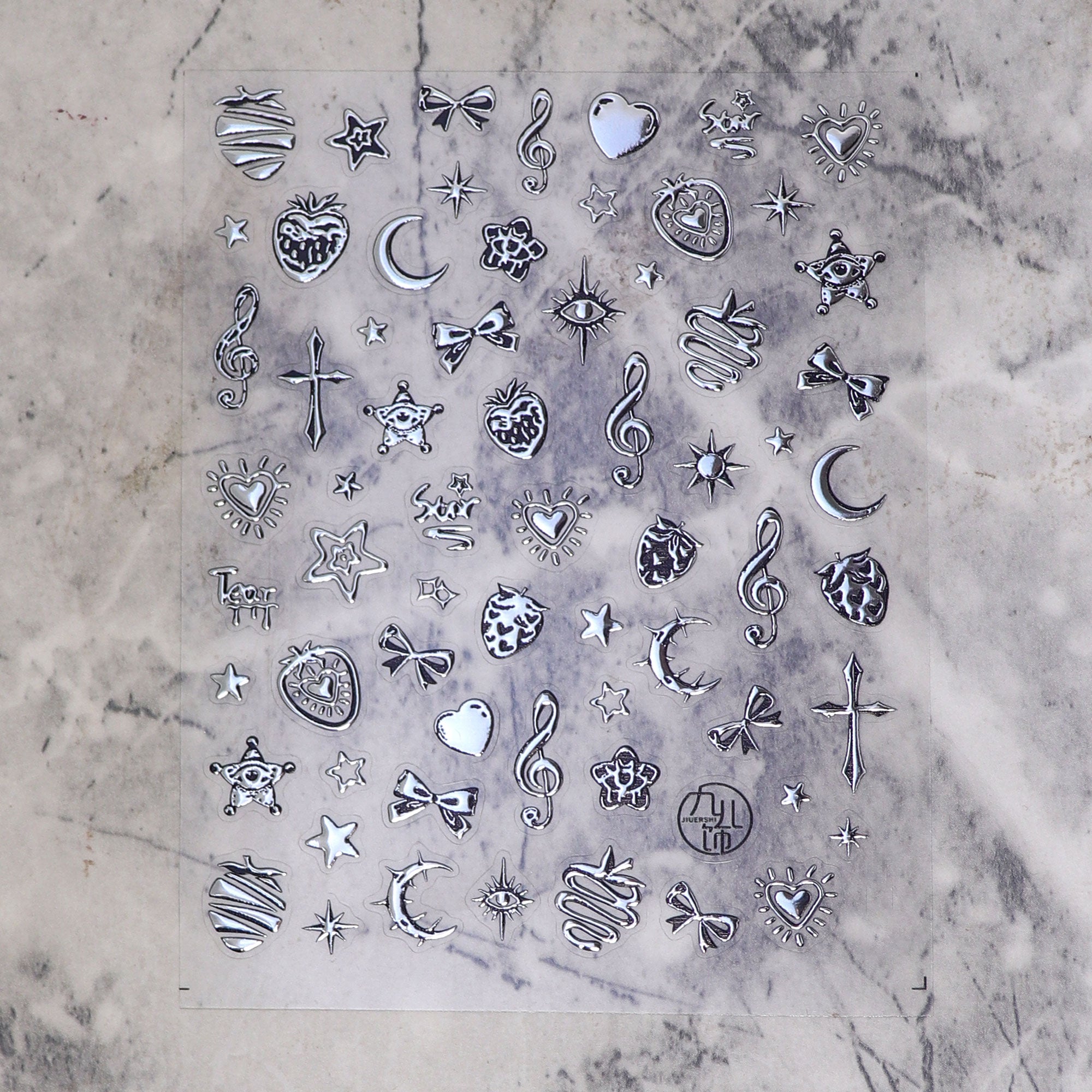 Chrome Nail Sticker - Gothic Strawberry