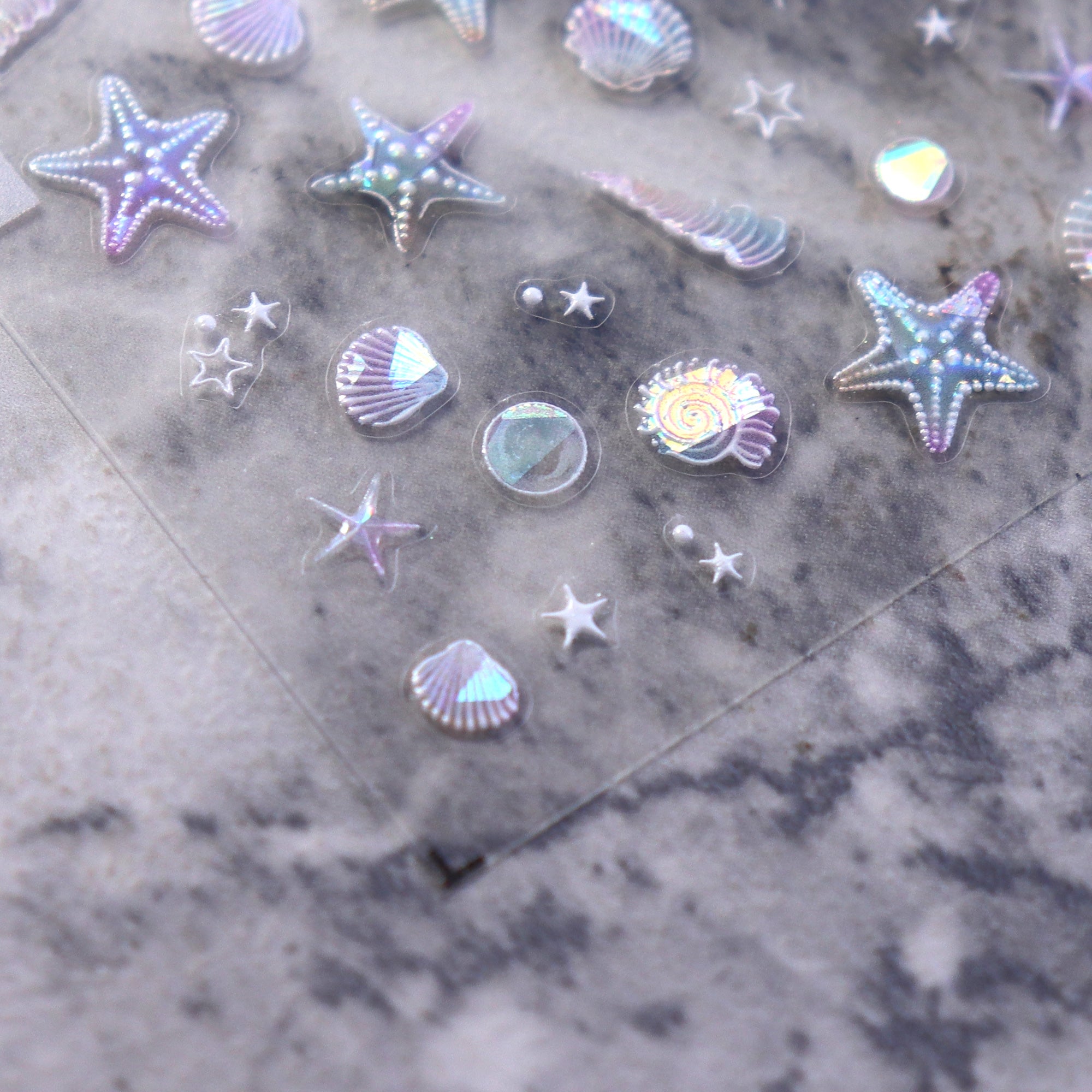 Shell Necklace Sticker Shell Nail Sticker - Ocean Shells – VARNAIL