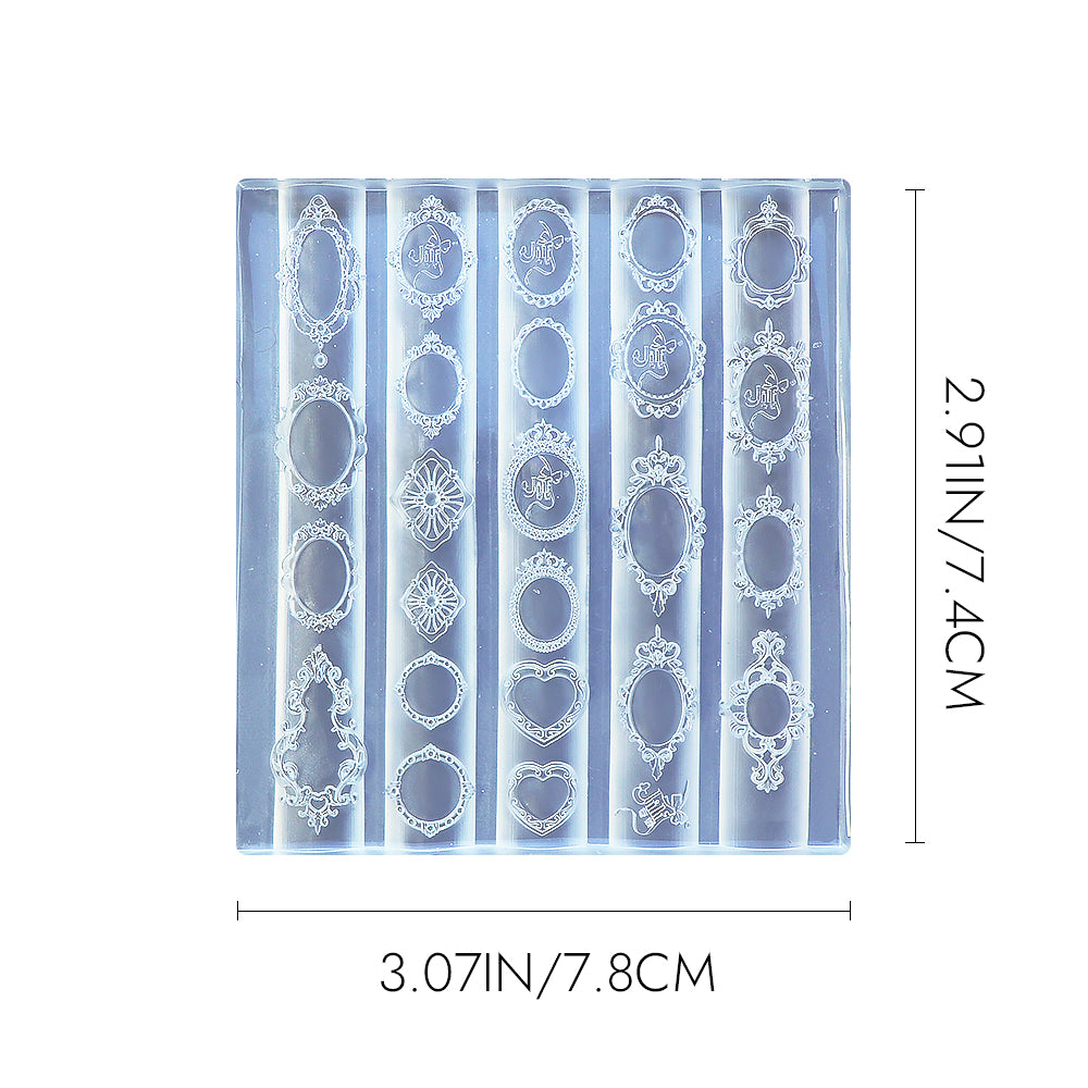 3D Nail Art Mold (Upgrade) - #41 Vintage Frame