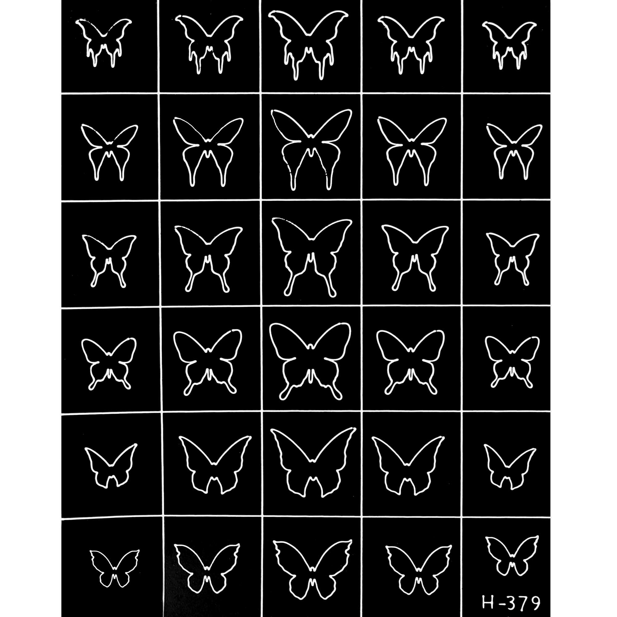Nail Stickers - Butterfly Bowknot Hollow Stencil