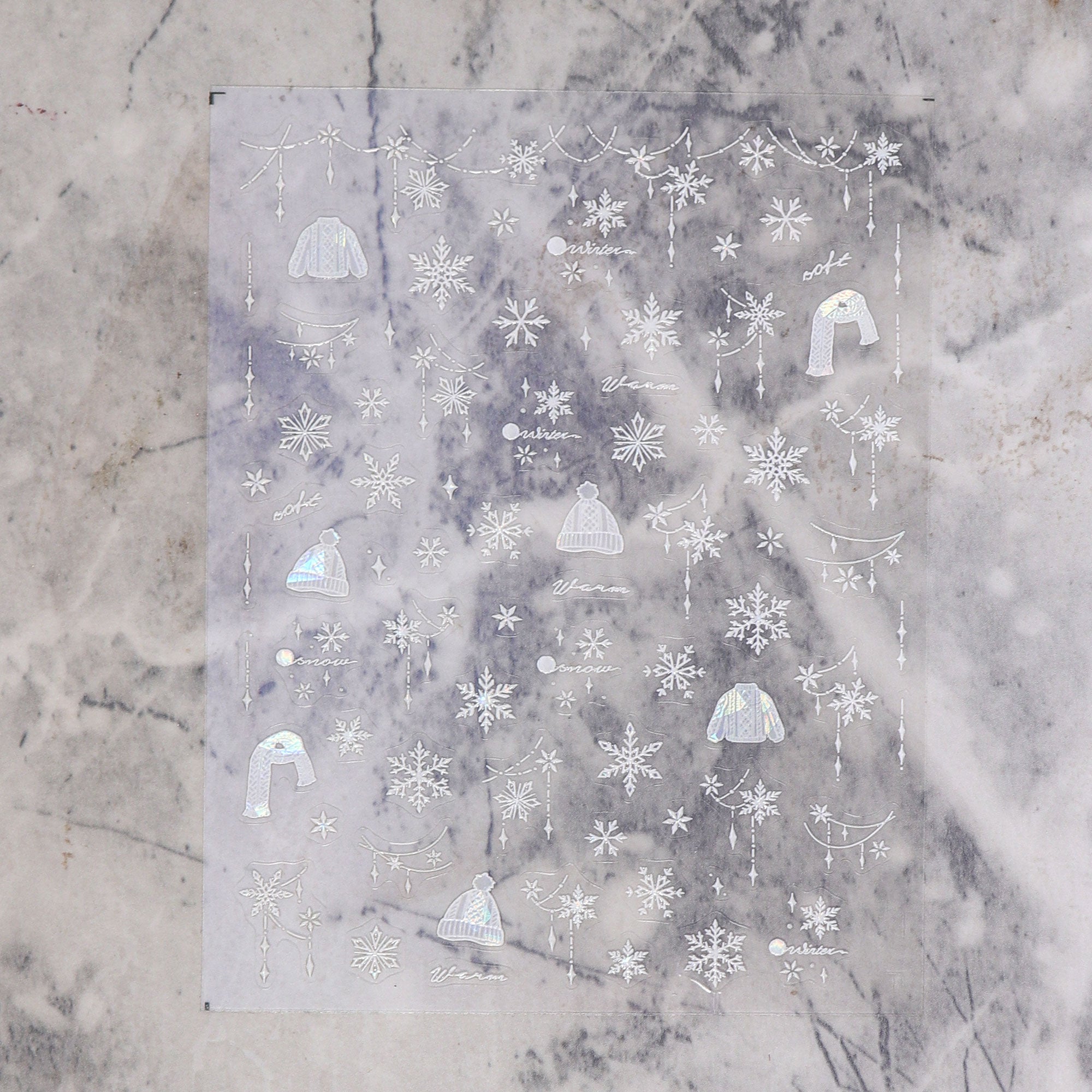 Shell Nail Sticker - Snowflake Sweater