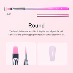 Rainbow Tint Nail Art Brush - Round