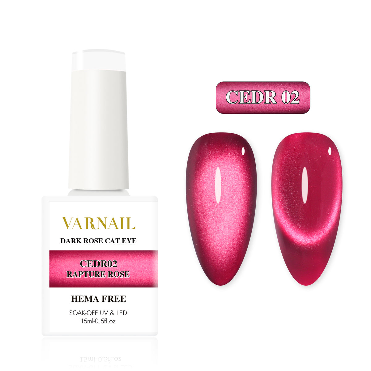 Dark Rose Cat Eye (Hema-Free) - CEDR02 Rapture Rose