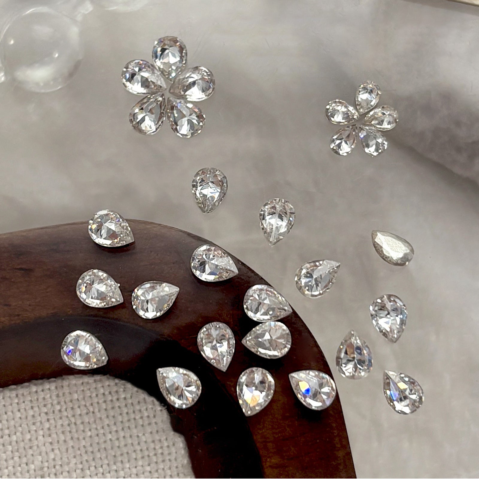 DIY Flower Nail Charm Rhinestone