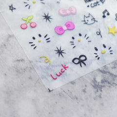 5D Nail Sticker - Hello Cat
