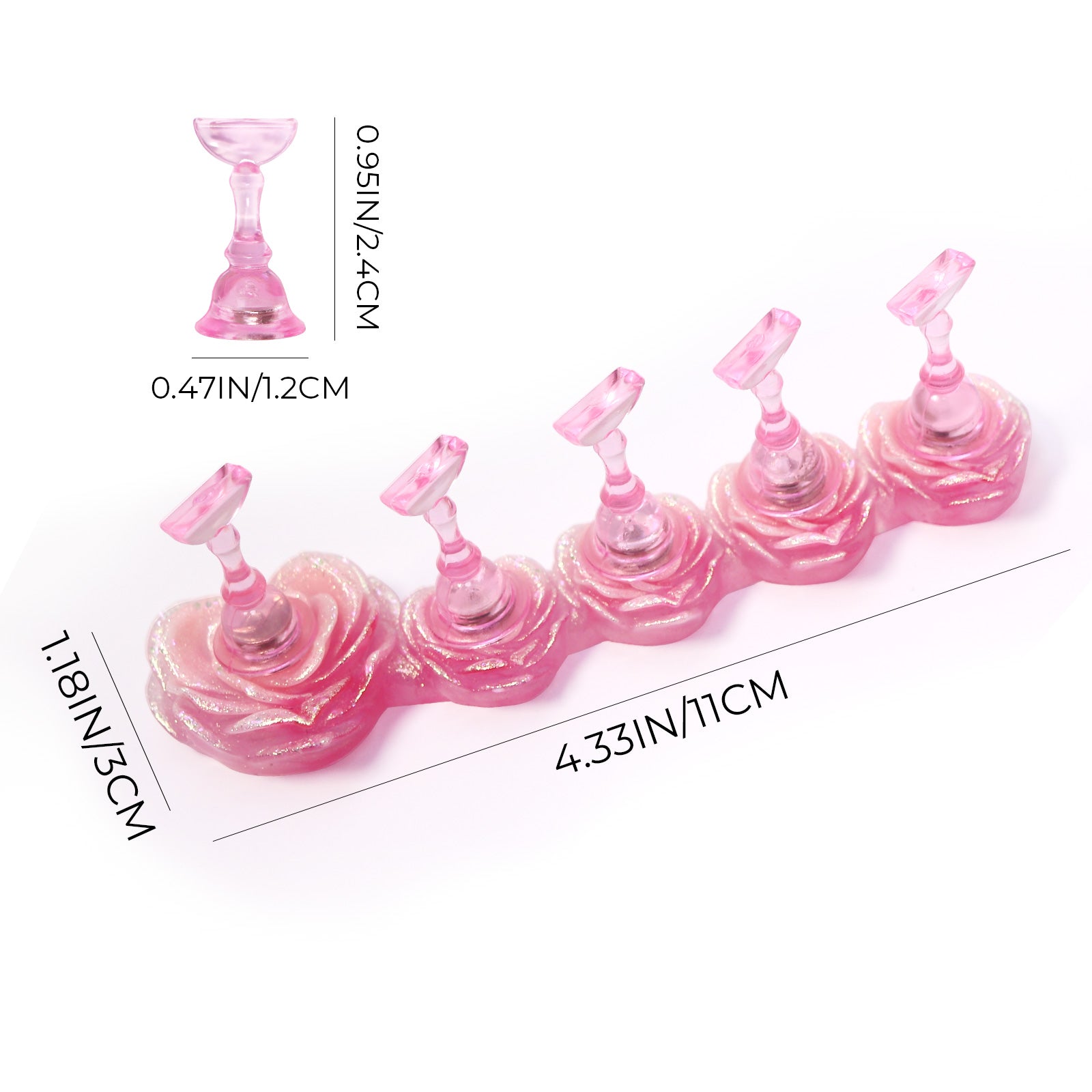 Rose Nail Practice Stand with Holders
