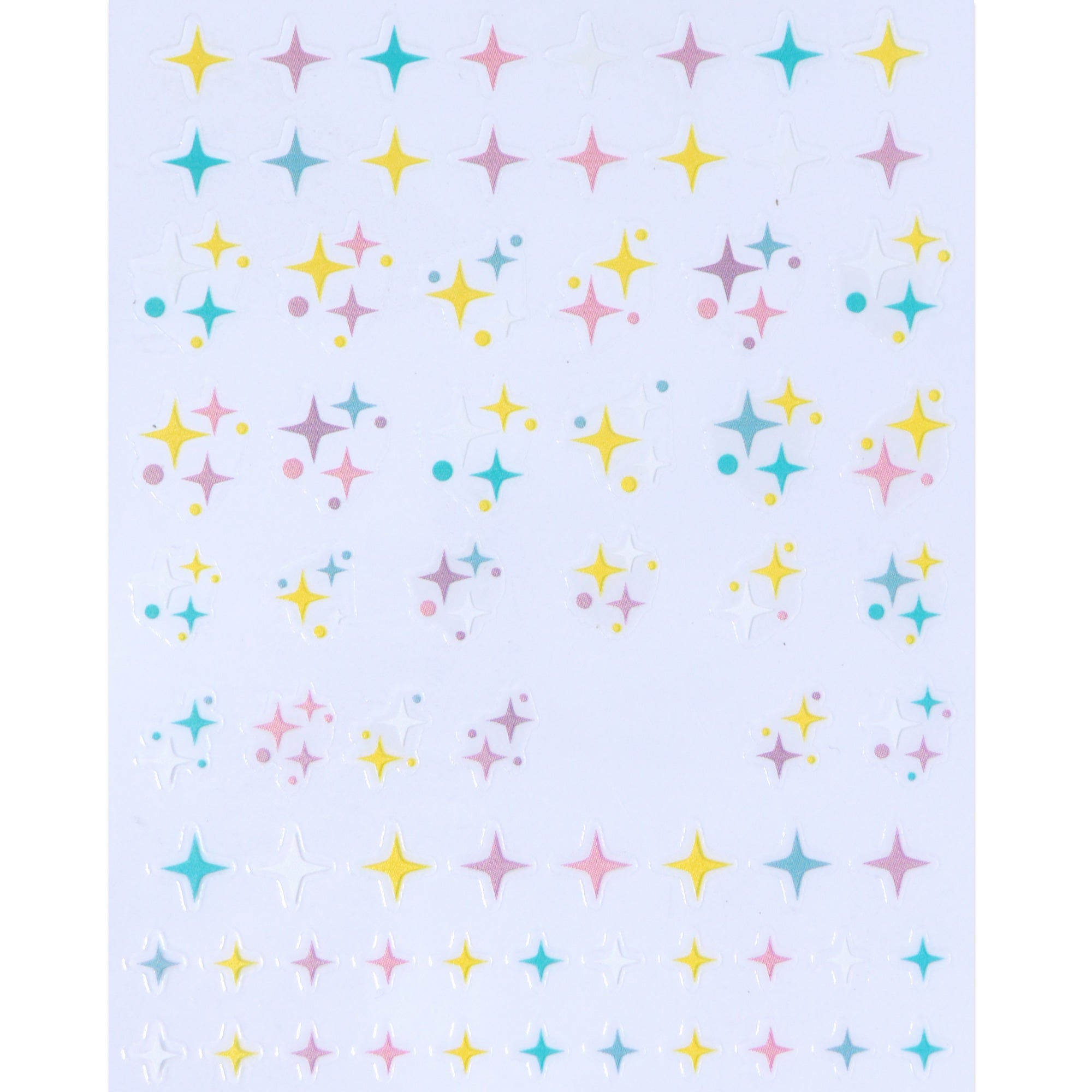 Nail Sticker - Rainbow Star Sky Cloud