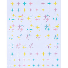 Nail Sticker - Rainbow Star Sky Cloud