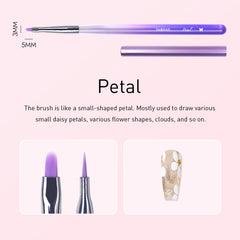 Rainbow Tint Nail Art Brush - Petal