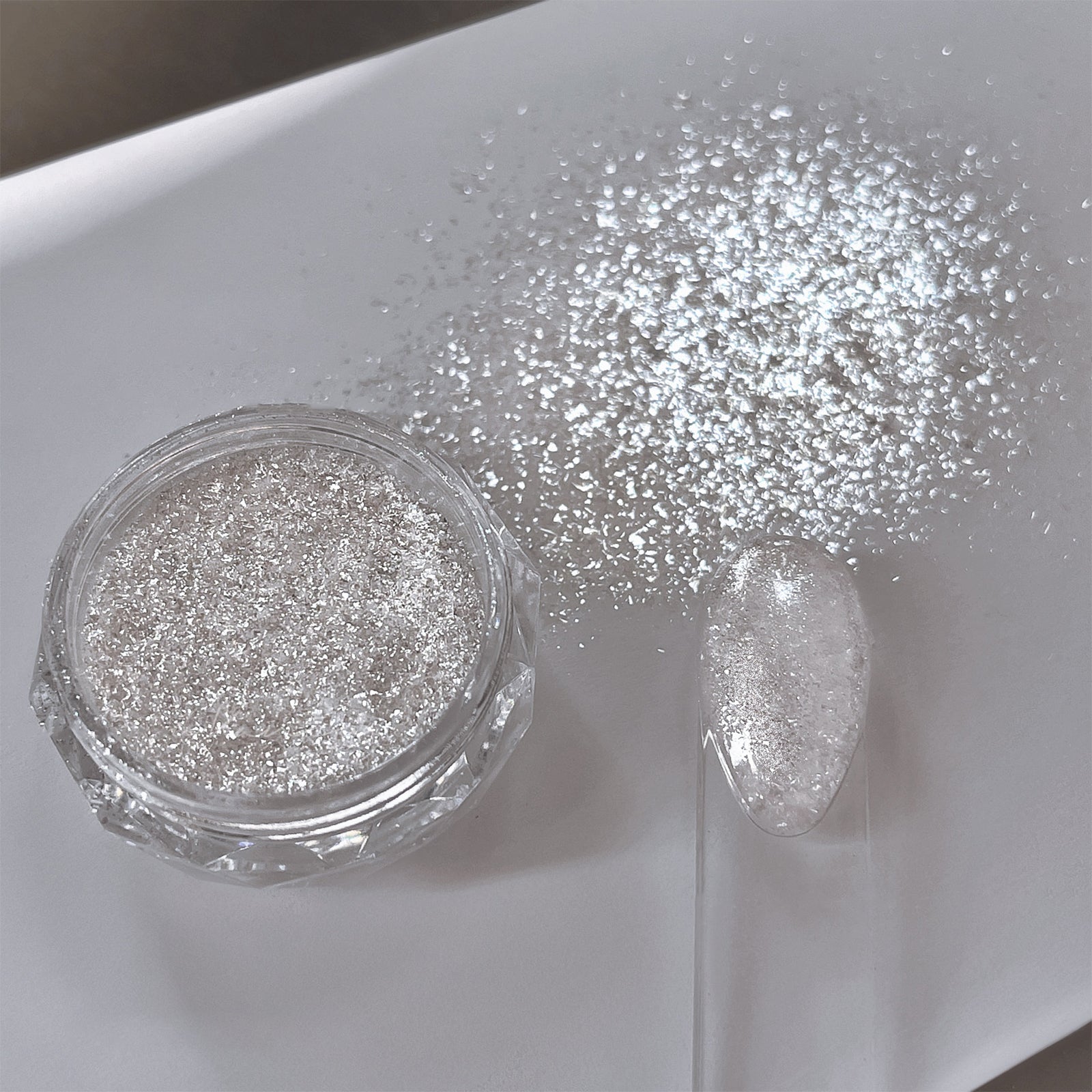 Silver Glitter Nail Art Flakes