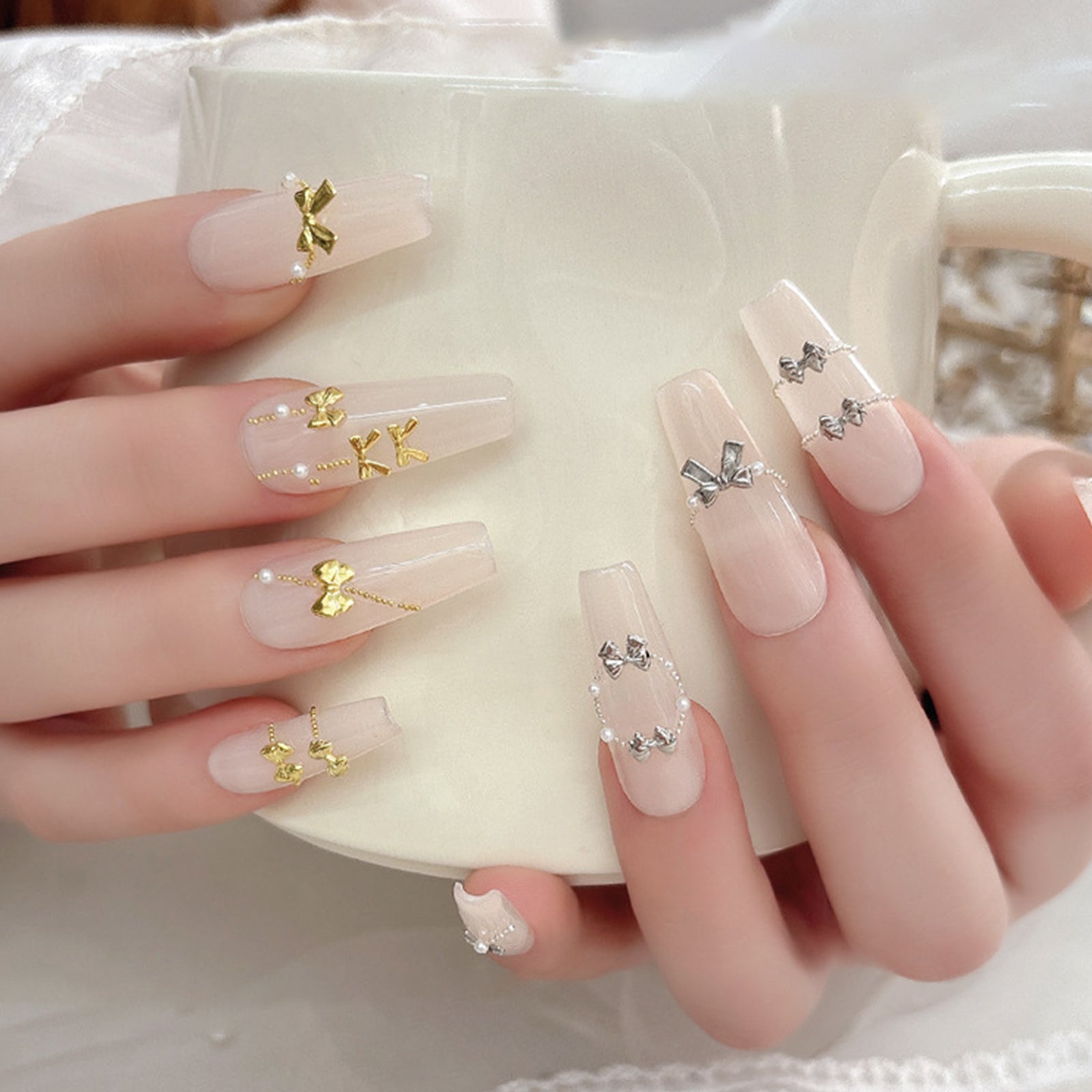 6 Grids Coquette Bow Charms