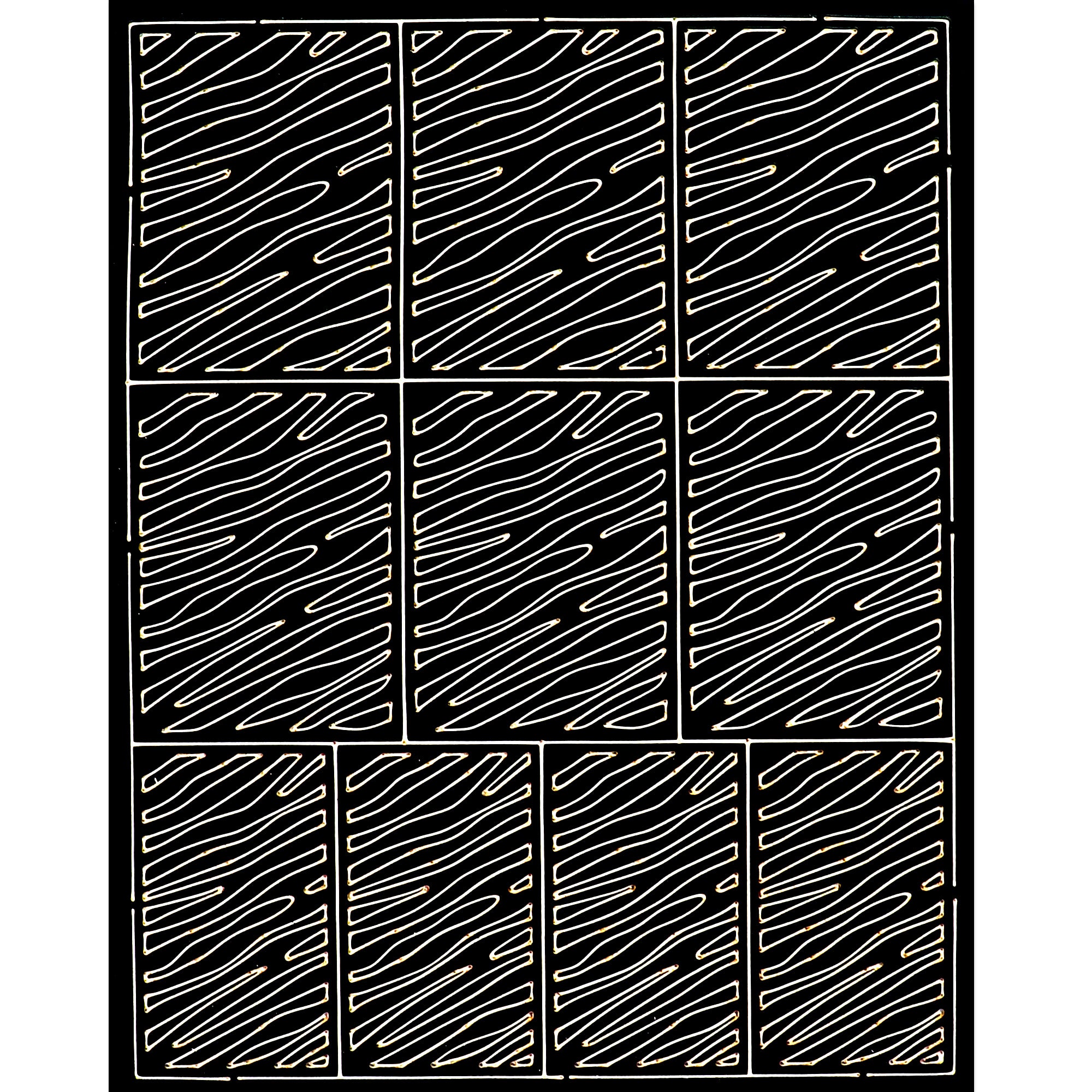Nail Sticker - Plaid & Leopard Print Stencil