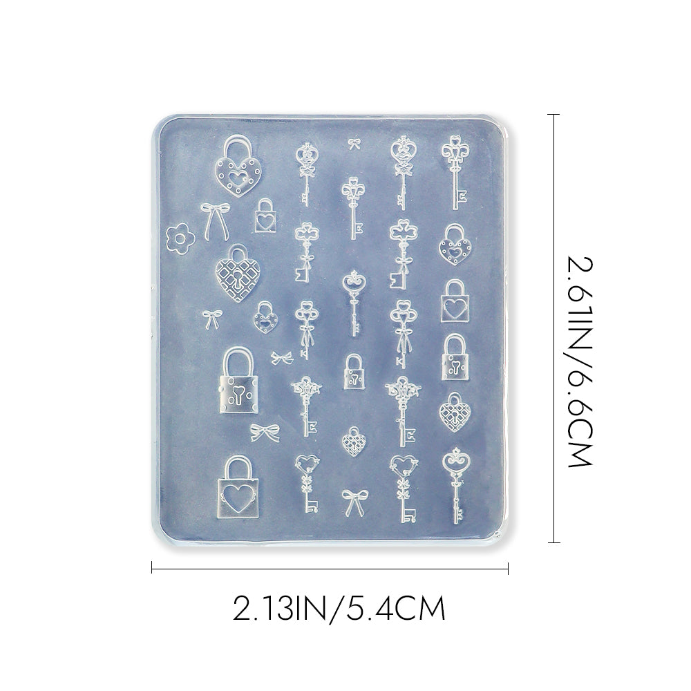3D Nail Art Mold (Upgrade) - #44 Heart Lock