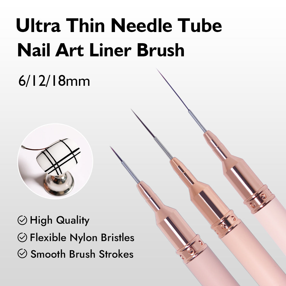 NEW! Liner Nail Brush Set (Peach)