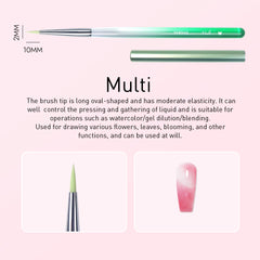 Rainbow Tint Nail Art Brush - Multi