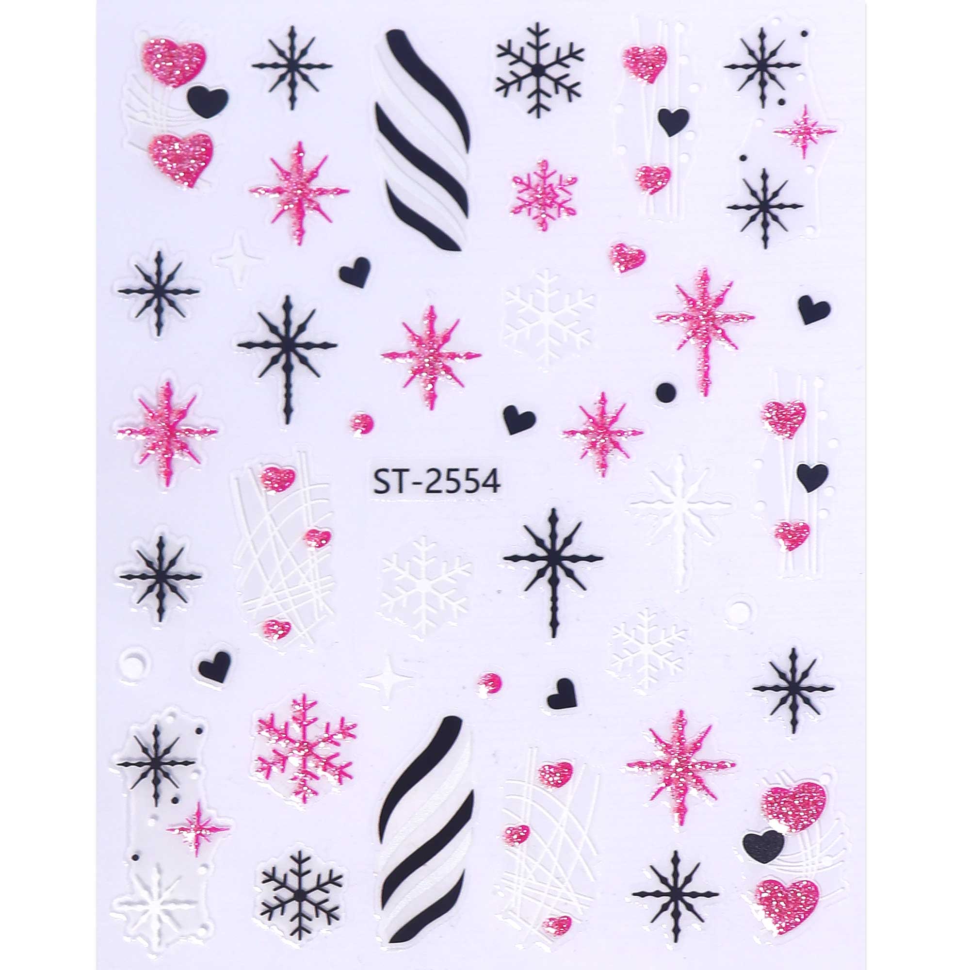 Nail Stickers - Pink Christmas