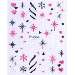 Nail Stickers - Pink Christmas